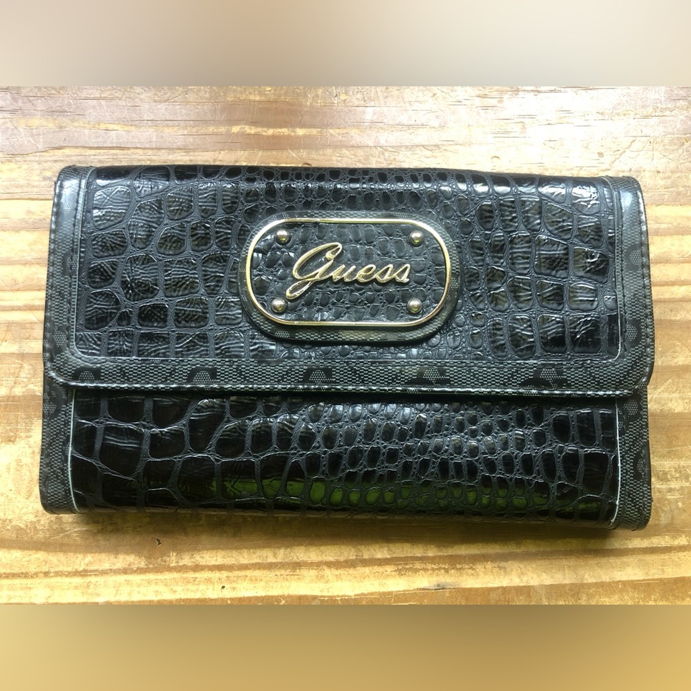 Guess Wallet Clutch Purse Animal Print